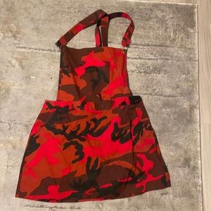 Fashion Nova Red Camp Overall dress